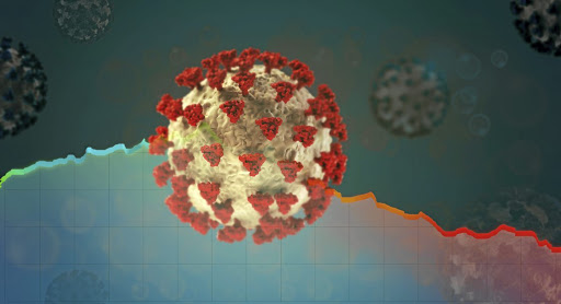Coronavirus covid19 economic impact concept image 3d-illustration
