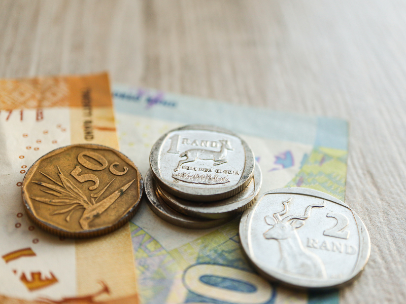 Rands coins SA money